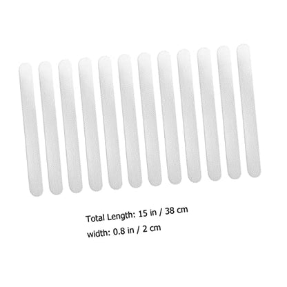 SOLUSTRE 12pcs Anti-Slip Bathtub Stickers Non-Skid Safety Decals for Shower and Tub Easy to Install Transparent Strips Strong Adhesion to Prevent Slipping