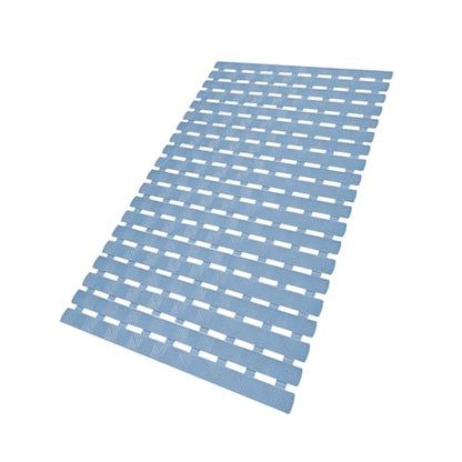 Bathtub Shower Mat, Pet Dog Bathing Non-Slip Mat, Dog Bath mat for tub, Quick Drain Bathtub Mat with Suction Cups & Drain Holes for Bathroom, 27 X 15.7 Inch (Light Blue) - color: Light Blue