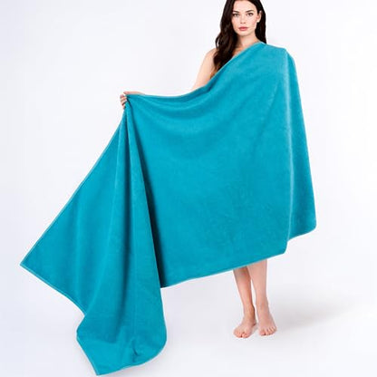 Cotton Paradise 100% Cotton Turkish Towel, Soft Absorbent Quick Dry, 40x80 Oversized Bath Sheet Towel, Ocean Aqua - color: Ocean Aqua, size: 40"x80"