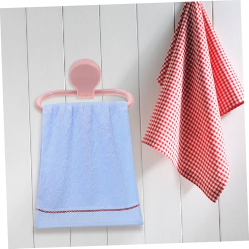 Cabilock 2pcs Self-Adhesive Towel Rings for Space Saving Storage Bathroom and Kitchen No Drill Needed Easy Installation Modern Design for Hand Towels and Kitchen