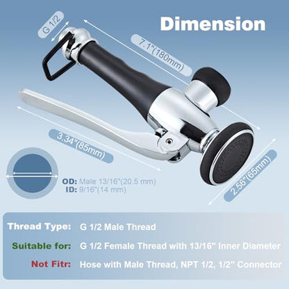 Kitchen Faucet Replacement Head, Spray Head with Stream & Spray Functions, High-Pressure Anti-Clog Nozzle, Easy Install, Chrome Finish, Fits Most Kitchen Faucets - color: Commercial Style Spray Head - Chrome