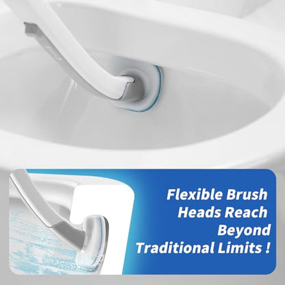 Disposable Toilet Brush 2 Pack- Toilet Bowl Cleaner, Toilet Cleaning Supplies, Toilet Brush with Holder, 28 Refills for Deep Cleaning and Hygienic Bathroom Maintenance - size: 2 Brush+28 Refills