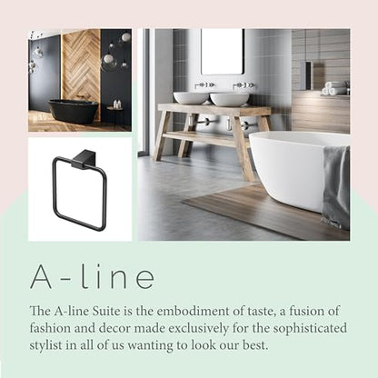 Gatco 5652MX A-Line Towel Ring, Matte Black - color: Matte Black, style: A-Line