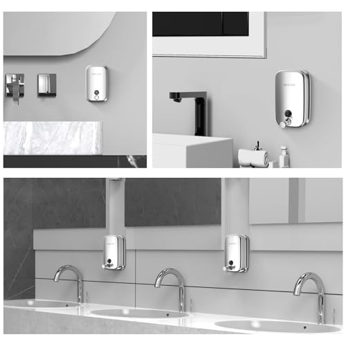 Stainless Steel Hand Soap Dispenser for Bathroom Kitchen 35fl oz/1000ml Wall Mount Liquid Soap Dispensers 8183 - size: 1000ml