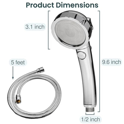 RV Shower Head with hose Camper Shower Head hand held long hose Portable Holder Suction Cup Handheld Hand Held High Pressure Water RV Camper Replacement Filtering Wall Mount Removable