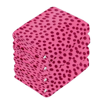 Kigai Pink Leopard Print Washcloths, Soft and Absorbent Cotton Towel, 2 Pack 12 X 12 Inches Premium Quick Dry Face Towel