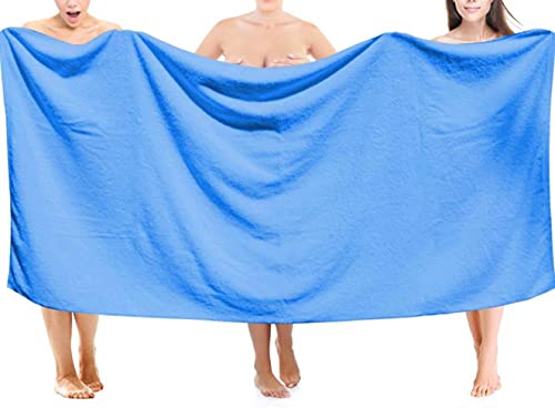 MYLSMPLE Luxury Microfiber Bath Towel Bath Sheet Beach Spa Extra Large Soft Absorbent Towel (36 Inch X 72 Inch, Light Blue) - color: Light Blue