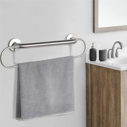 16 inch Grab Bar with 25 inch Towel Rack, Shower Grab Bar for Seniors, Safety Bars for Bathroom with Towel Holder, Wall Mount Grab Bar, Stainless Steel Support up to 500LBS - style: 25 inch long upgrade