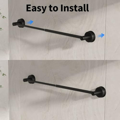 Adjustable Towel Bar Suction Cup 14.6Inch~24 Inch for Bathroom Wall, Towel Racks for Bathroom,Stainless Steel Bath Towel Holder for Shower