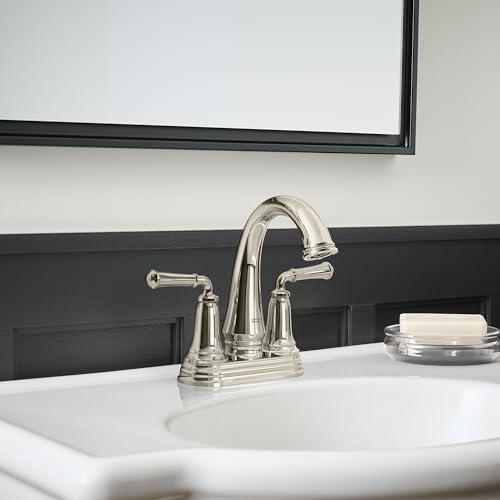 American Standard 7052207.013, Delancey 4-Inch Centerset 2-Handle Bathroom Faucet 1.2GPM, Polished Nickel - color: Polished Nickel