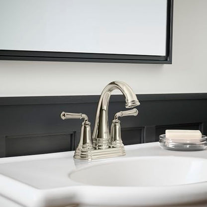 American Standard 7052207.013, Delancey 4-Inch Centerset 2-Handle Bathroom Faucet 1.2GPM, Polished Nickel - color: Polished Nickel