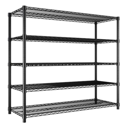 Garvee 5-Tier Wire Shelving 3200LBS Heavy Duty Storage Shelves Garage Rack | - size: 47.2"W x 70.9"H x 17.7"D