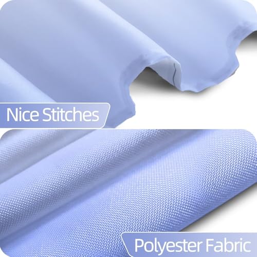 Ombre Blue Stall RV Shower Curtain with Hooks 36x72inches | Machine Washable Waterproof, Modern Solid Boho Gradient, Bathroom Dorm Hotel Room Divider, Easy to Install, Window Curtain - color: Blue, size: 36"W x 72"L (Pack of 1)