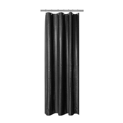 Barossa Design Black Stall Size Shower Curtain Liner 36x72 | Waterproof PEVA, 3 Magnets, 36" W x 72" H Lightweight Plastic Shower Curtain for Small Bathroom Stall, Dimensional Black - color: Dimensional Black, size: 36"W x 72"L (Pack of 1)
