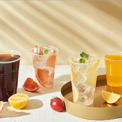 Jaluxing 500 Count 7 oz Crystal Clear Disposable Plastic Cups Bulk PP Cups for Parties, Water, Wine, Cold Drinking (Formerly FULING) - style: 7 OZ.