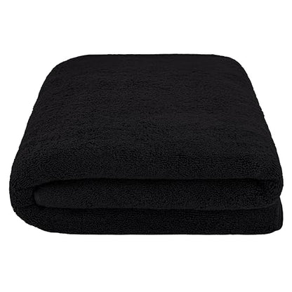 Cotton Paradise 100% Cotton Turkish Towel, Soft Absorbent Quick Dry, 40x80 Oversized Bath Sheet Towel, Coal Black - color: Coal Black, size: 40"x80"