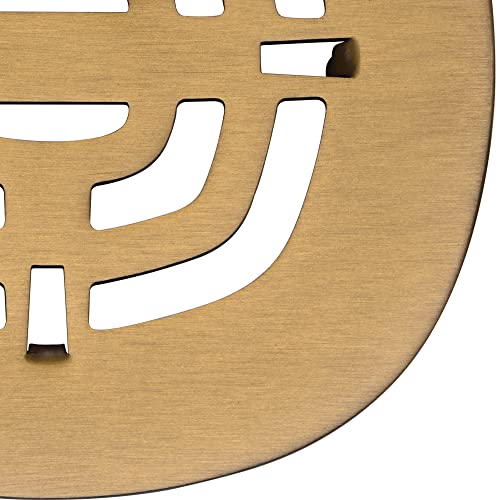 Bropury Easy-to-Install Snap-in Stainless Steel Shower Strainer Shower Drain Grid (Brushed Gold) - color: Brushed Gold