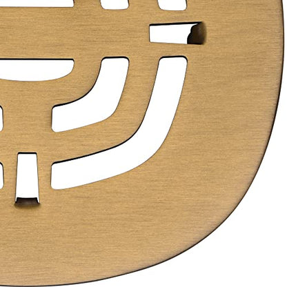 Bropury Easy-to-Install Snap-in Stainless Steel Shower Strainer Shower Drain Grid (Brushed Gold) - color: Brushed Gold