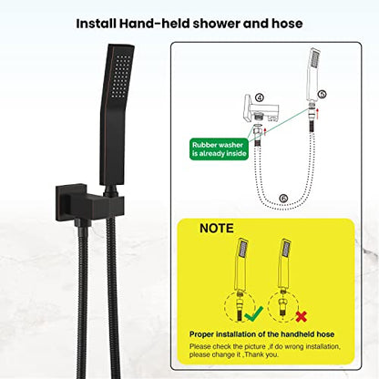 gotonovo Shower Hose 59 Inches for Bathroom Extra Long SUS304 Stainless Steel Handheld Shower Head Hose with Brass Insert and Nut Flexible Oil Rubbed Bronze - color: Oil Rubbed Bronze