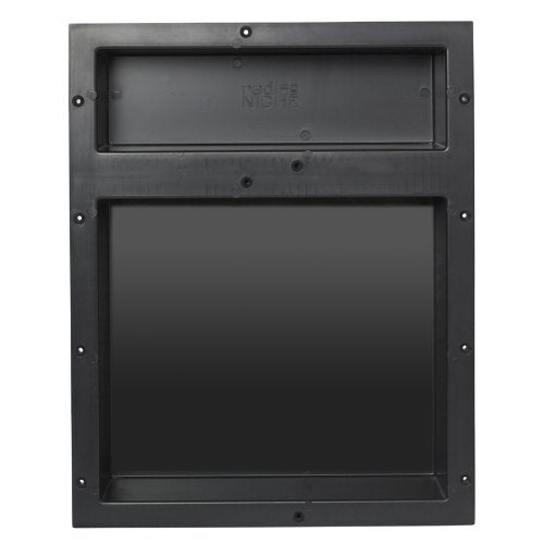 Tile Redi USA RN1620DU Niche Double Recessed Shower Shelf, Two Shelves, 20" H X 16" W, Black - size: 20" H X 16" W, style: 2 Shelves