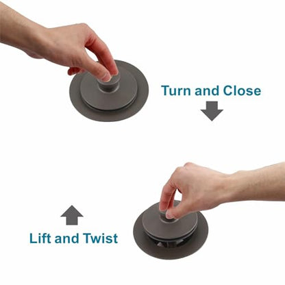 WELSAN Oil Rubbed Bronze Tub Drain and 1 Hole Faceplate Overflow Bath Kit | Universal Lift & Turn, Fine/Coarse Thread Conversion Twist Trim Kit Assembly, Bronze, For 1-3/8" & 1-1/2" Bathroom Tub Drains - color: Bronze