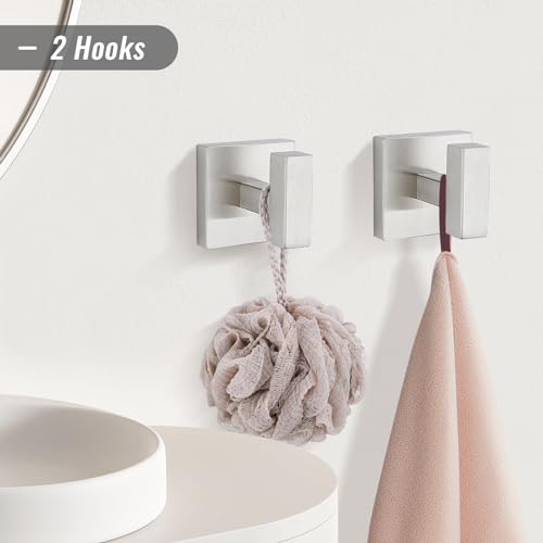 YACVCL Towel Bar Set, 5 Pieces Bathroom Hardware Set Brushed Nickel Bathroom Accessories, SUS304 Stainless Steel Towel Racks Holder Set Wall Mounted 23.6 Inch - color: Brushed Nickel, size: 5 Pieces