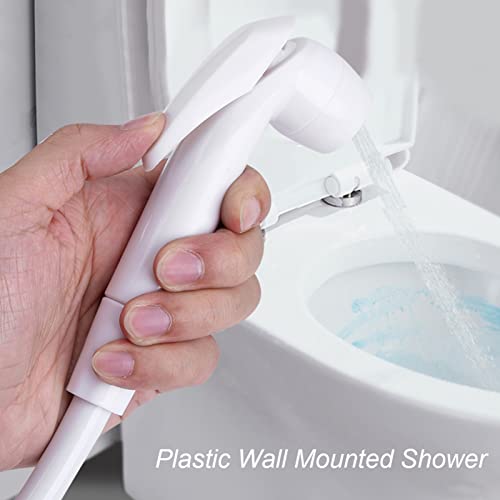 VINGVO Handheld Bidet Sprayer, Portable Toilet Water Sprayer, Plastic, White, Modern, Wall Mount, Multi-functional, Powerful Jet Rinsing