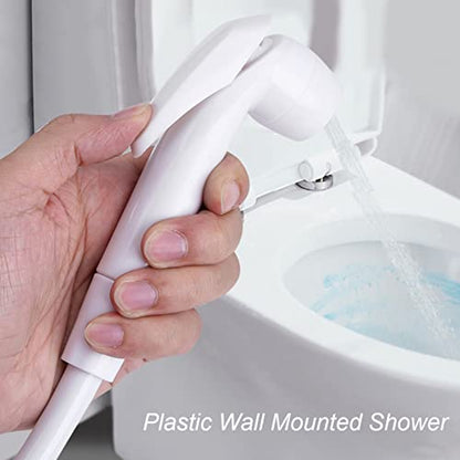 VINGVO Handheld Bidet Sprayer, Portable Toilet Water Sprayer, Plastic, White, Modern, Wall Mount, Multi-functional, Powerful Jet Rinsing