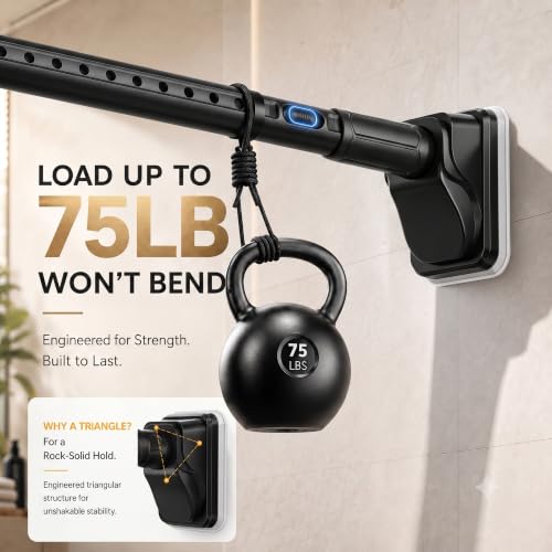 JILRON Tension Curtain Rod 2 Pack,41-126in(3.41-10.5ft)×2,Shower Caddy Tension Pole-1.26" dia,One-Click Stretch Design, Upgraded Anti-Slip Pads - color: Black, size: 41-126 inch-2Pack