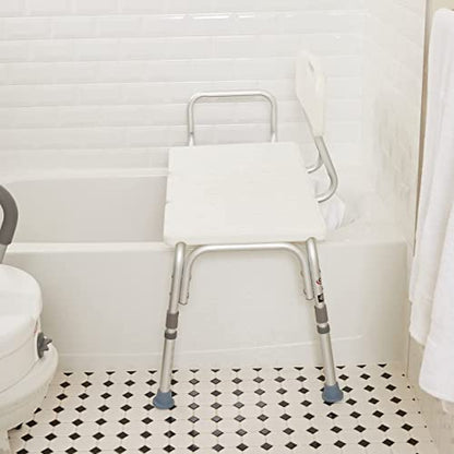 Carex Shower Bench and Shower Chair For Elderly and Disabled with Height Adjustable Legs, Tub Bench Converts to Right or Left Hand Entry, Shower Chair For Bathtub