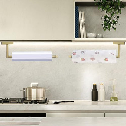 LANC Left Side Bathroom Hand Towel Holder Brushed Gold Hand Towel Bar 10 Inche Square Towel Ring for Kitchen Restroom Wall Mounted Stainless Steel Modern Towel Racks Hanger, A8806BG-LF - color: Brushed Gold, size: 1 Pack(Left Hand)