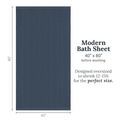 GILDEN TREE Waffle Bath Sheet Quick Dry Towel, Thin Luxury Bath Towels, Bath Sheets 40x80 Large Bath Towels, Modern Style (Midnight Blue) - color: Midnight Blue, size: Bath Sheet (40" x 80")