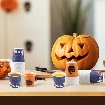 Tamone 300 Pack Halloween Cups 3 oz Bathroom Cups, Small Mouthwash Cups, 3 oz Paper Cups Disposable,3oz Orange Paper Cups for Party, Picnic, BBQ, Travel, Home and Event - color: Orange