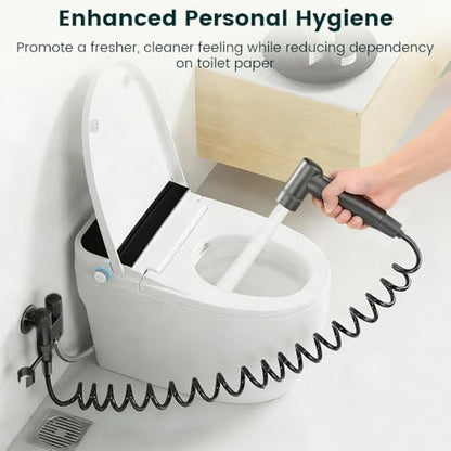 Handheld Bidet Sprayer for Toilet, Stainless Steel with Adjustable Pressure Valve & 78-Inch Hose, Easy Installation Sprayer Kit for Feminine Wash, Muslim Shower & Diaper Cleaning
