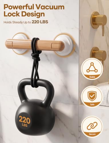 Grab Bars for Bathtubs and Showers Handles for the Elderly and People in Need,2026 New Powerful Suction Cup,No Drilling Required(Yellow-1 Pack) - color: Yellow