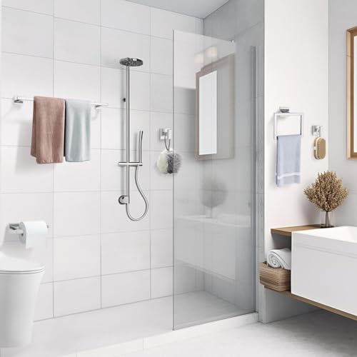 TQKAG 5-Piece Bathroom Hardware Set, Brushed Nickel Classic Wall Mounted | SUS304 Stainless Steel, Towel Bar Set, Towel Rack for Bathroom, Toilet Paper Holder, Bathroom Hand Towel Holder - color: Brushed Nickel, size: 5-Pieces Set