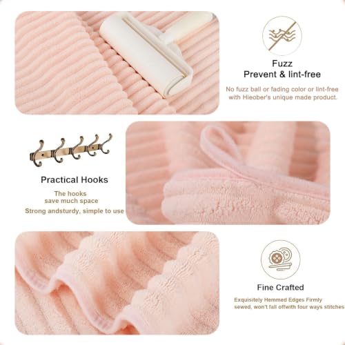 3-Piece Hand Bath Towels 14 X 29.6 Inchs, Quick-Dry Microfiber Washcloths with Hanging Loop, Soft & Absorbent Face Towels for Bathroom Kitchen Gym Travel - color: 3pink
