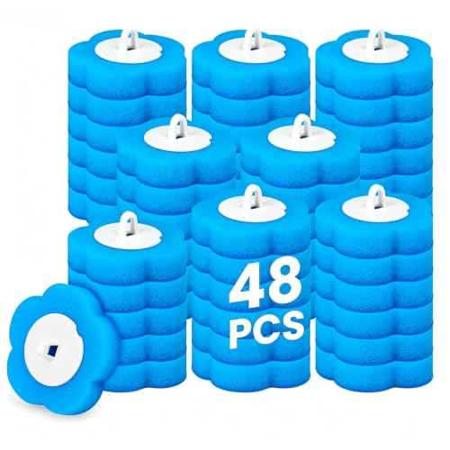 Disposable Toilet Wand Refills, 48 pcs Disposable Toilet Brush Heads,Toilet Bowl Cleaning Refill Pads for Bathroom Cleaning(Only Refills No Handle or Base Included) - size: 0 Brush+48 Refills