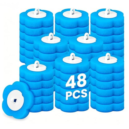 Disposable Toilet Wand Refills, 48 pcs Disposable Toilet Brush Heads,Toilet Bowl Cleaning Refill Pads for Bathroom Cleaning(Only Refills No Handle or Base Included) - size: 0 Brush+48 Refills