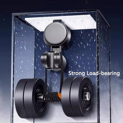 Resdenio Shower Head Holder - Strong Suction Cup No Drilling Showerhead Bracket Waterproof Handheld Shower Holder, Adjustable Wand Holder for RV, Kids, Bathroom (Black) - color: Black