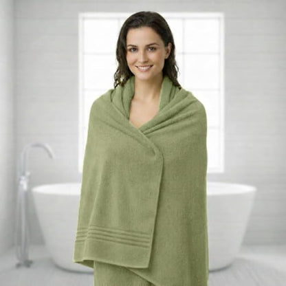 8 Piece Bath Towels for Bathroom - 100% Cotton, Soft Absorbent Bathroom Towels Set - 2 Extra Large Bath Towels, 2 Hand Towels & 4 Washcloths - Hotel Spa Thick Plush Towel, Sage Green - color: Sage Green (Pack of 8)