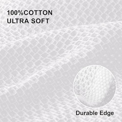 joybest Cotton Kitchen Towels, 4-Pack Waffle Weave Ultra Soft Absorbent Dish Towels Quick Drying Dish Cloths, 18 in x 28 in, White - color: White, size: 18 in x 28 in