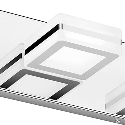 Ralbay 46inch Modern LED Vanity Light Chrome 7 Lights Bathroom Light Fixtures Acrylic Up and Down Bathroom Wall Mounted Lighting Over Long Mirror - color: Chrome, size: 7 Light