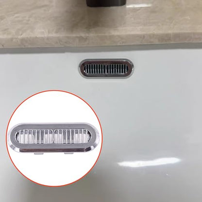 4 Pack Bathroom Sink Cover,Sink Overflow Ring,Chrome Overflow Cover Rings Hole Insert in Cap Hollow Ring for Hole Diameter Replacement Ceramic Pots for Home,Sink,Bathroom,Kitchen - color: Lattices