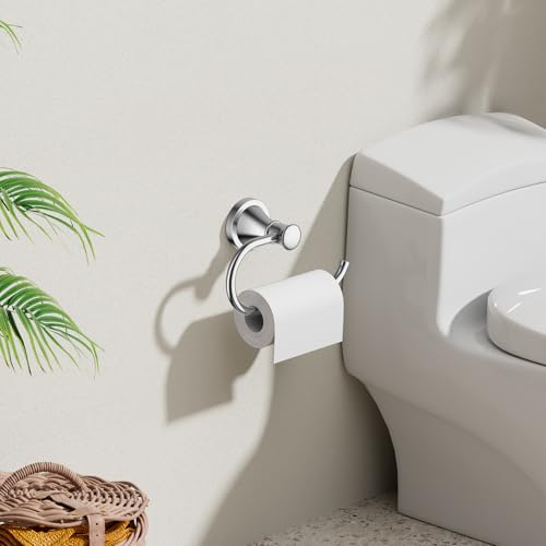 Toilet Paper Holder Wall Mount Bathroom Tissue Holder Polished Chrome | Pivoting Tissue Roll Holder, High Quality Stainless Steel Hand Towel Ring Rustproof, Bathroom Accessories,Toilet Storage - color: Polished Chrome
