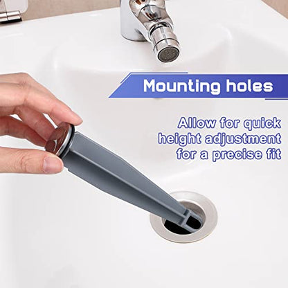 Enhon 3 Pack Pop up Stoppers Compatible with Moen Drain Components | Chrome Bathroom Sink Drain Plunger, 4-7/8 Tall, 1-1/4 Cap Dia, with 1 Mounting Hole and Gasket Seal, Compatible with 88994