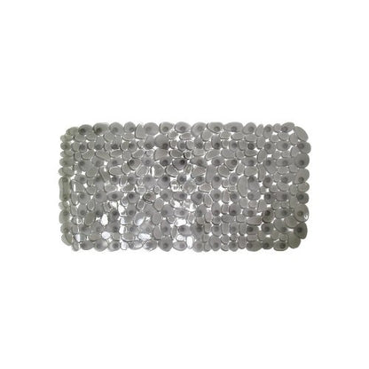 iDesign Pebblz Suction Non-Slip Bath Mat for Shower, Bathtub, Stall, 26" x 13.5", Gray | For Shower, Bathtub and Stall - color: Gray