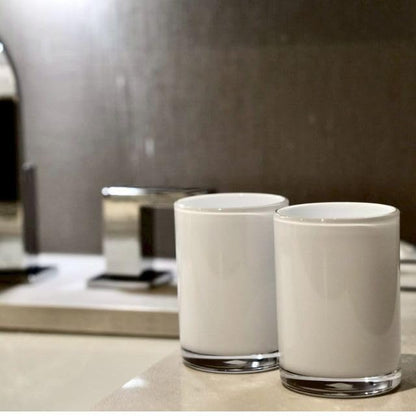 Premium White Bathroom Tumbler, Toothbrush Cup, Reusable Bathroom Cup, Toothbrush Holder for Bathroom Vanity Countertops, 2 Pack