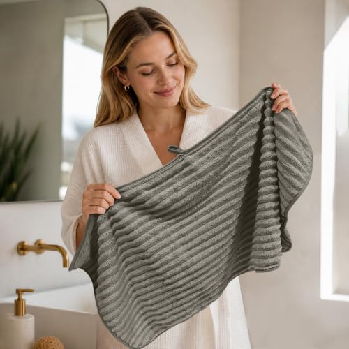 Extra Large Bath Towel Set 10 Piece, XL Bath Towels 35"x67" Oversized Bath Sheets, 280 GSM Microfiber Quick Dry Absorbent Towels, 5 Bath Sheets & 5 Hand Towels (Brown) - color: Brown, size: Bath towel 35" x 67"+hand towel 30"x13"