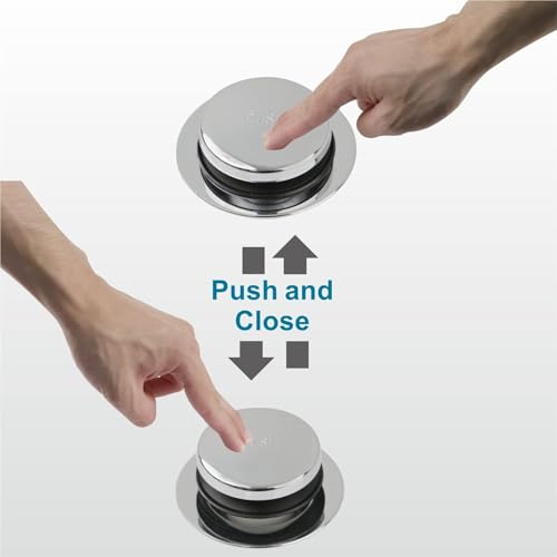 WELSAN Bathtub Drain,Tub Drain Trim Set Conversion Kit Assembly Chrome | Chrome plated, With 1-hole overflow faceplate,Tip-Toe, Includes an adapter, Coarse thread replacement bath trim kit assembly - color: Chrome, style: 1 Hole